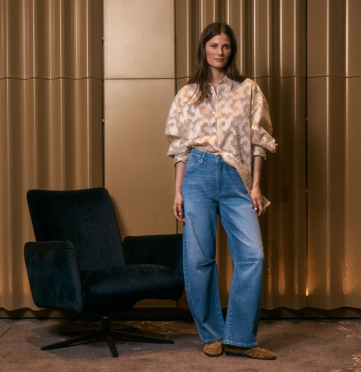 MAC Jeans Dakota Barrel jeans blå vintage