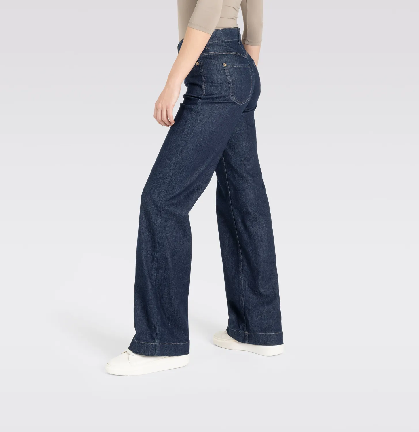 MAC Wide 5228-90-0387L vide jeans mørkeblå