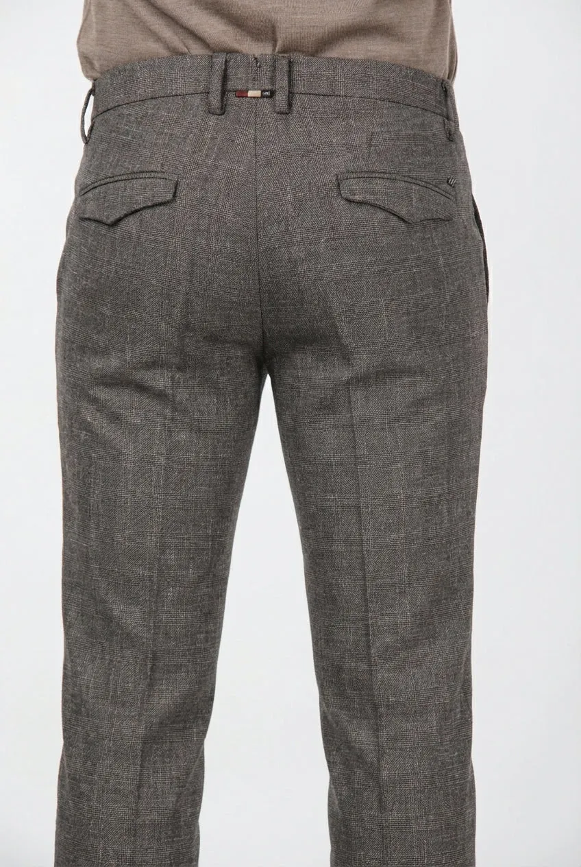 Mason's Torino City chino bukser mørkebrun slim pepita