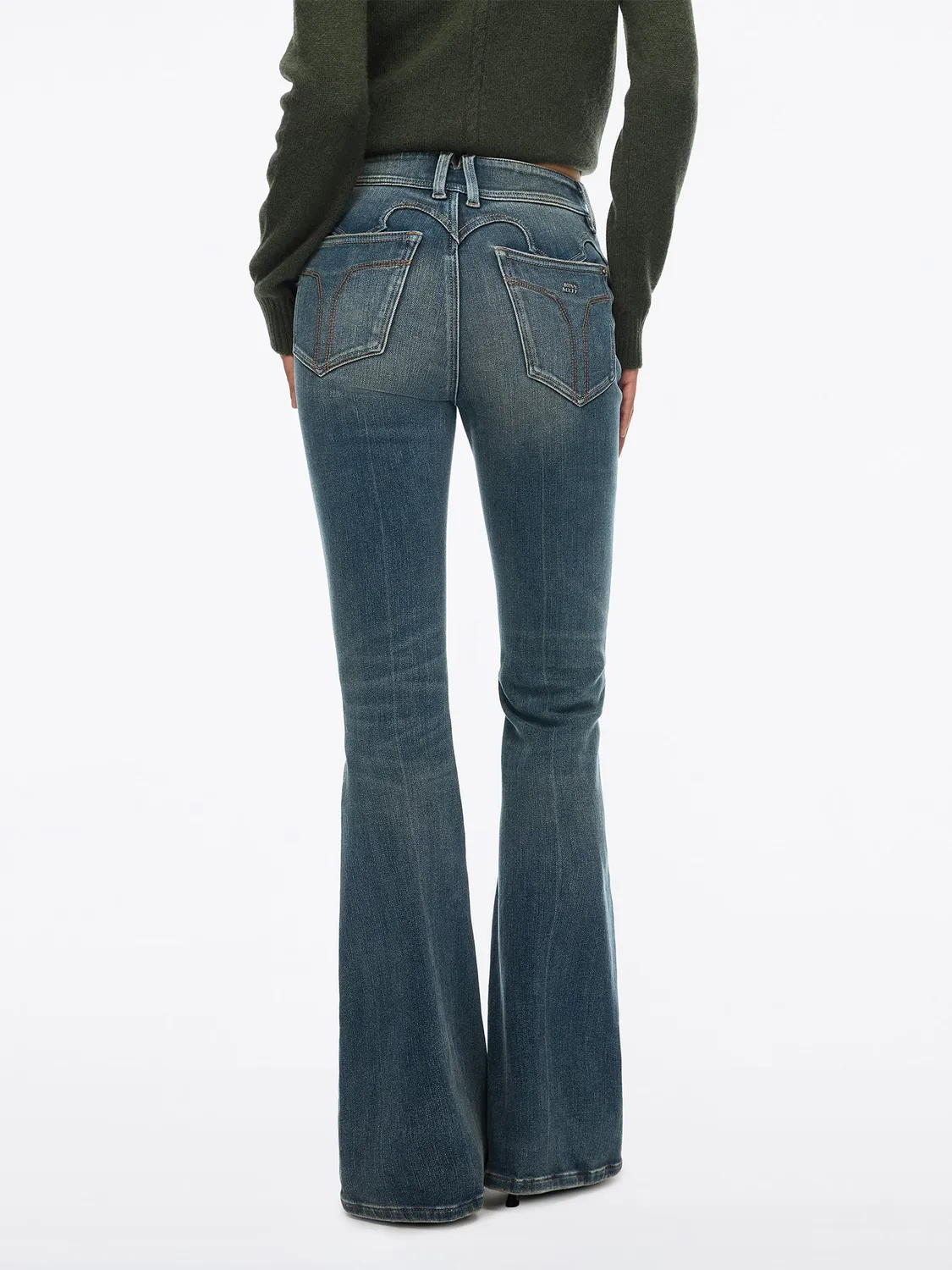 Miss Sixty Bella flare jeans medium blue varm fleece
