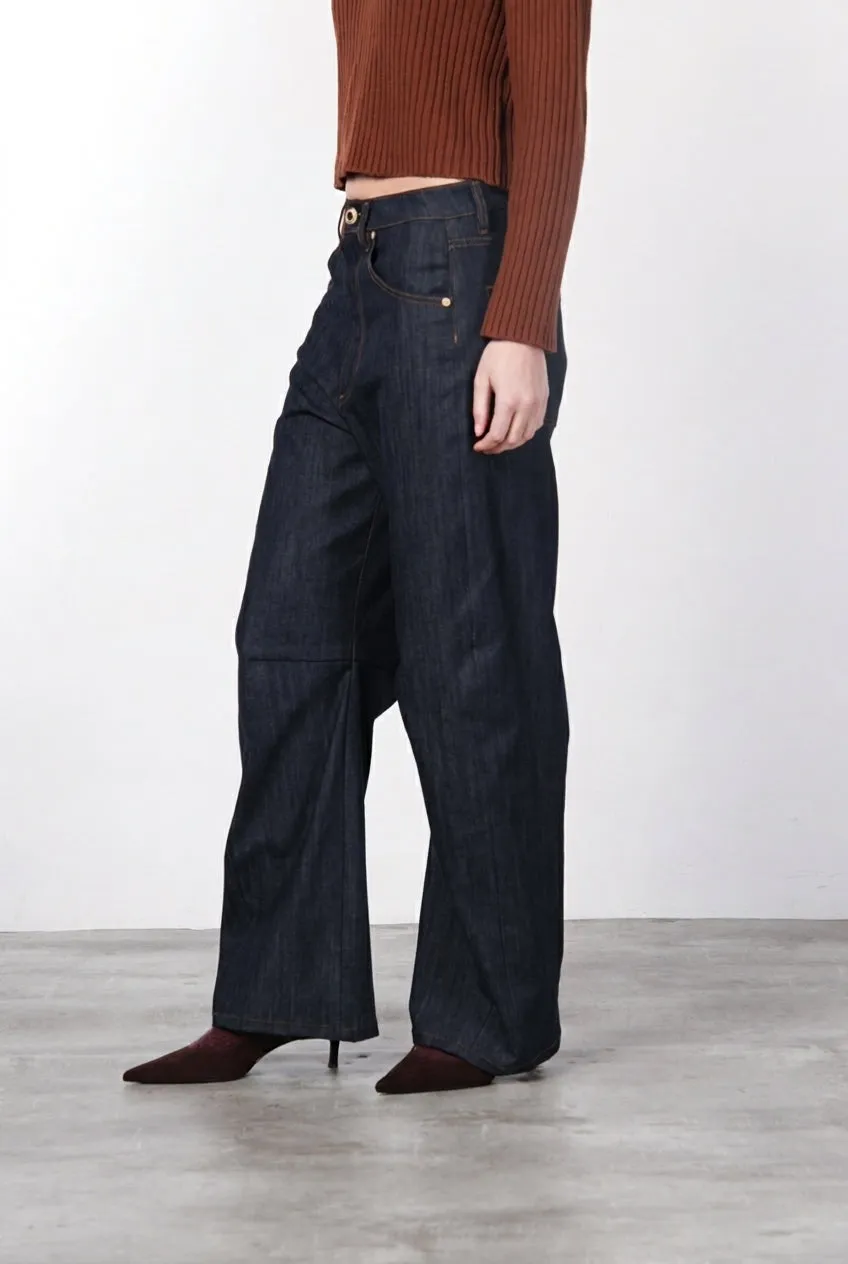 Mason's Vivienne chinobukser navy balloon denim