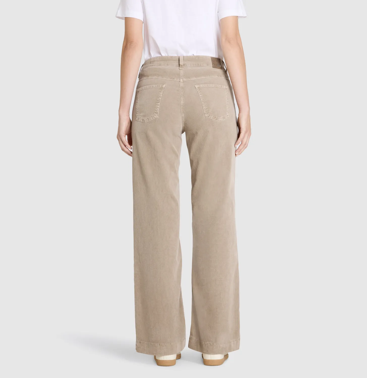 MAC Wide wide fit fløjlsbukser beige babycord