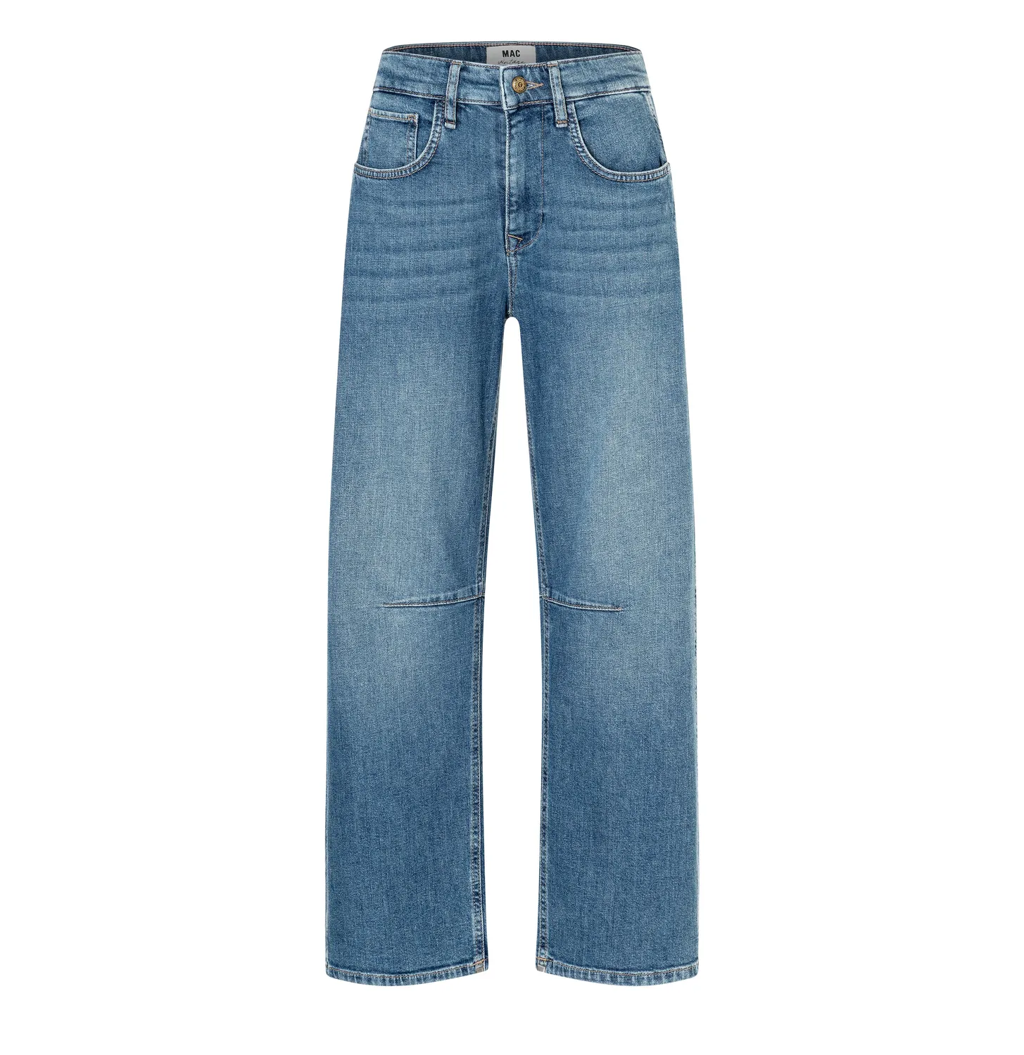 MAC Jeans Ohio Barrel jeans mellemblå stretch