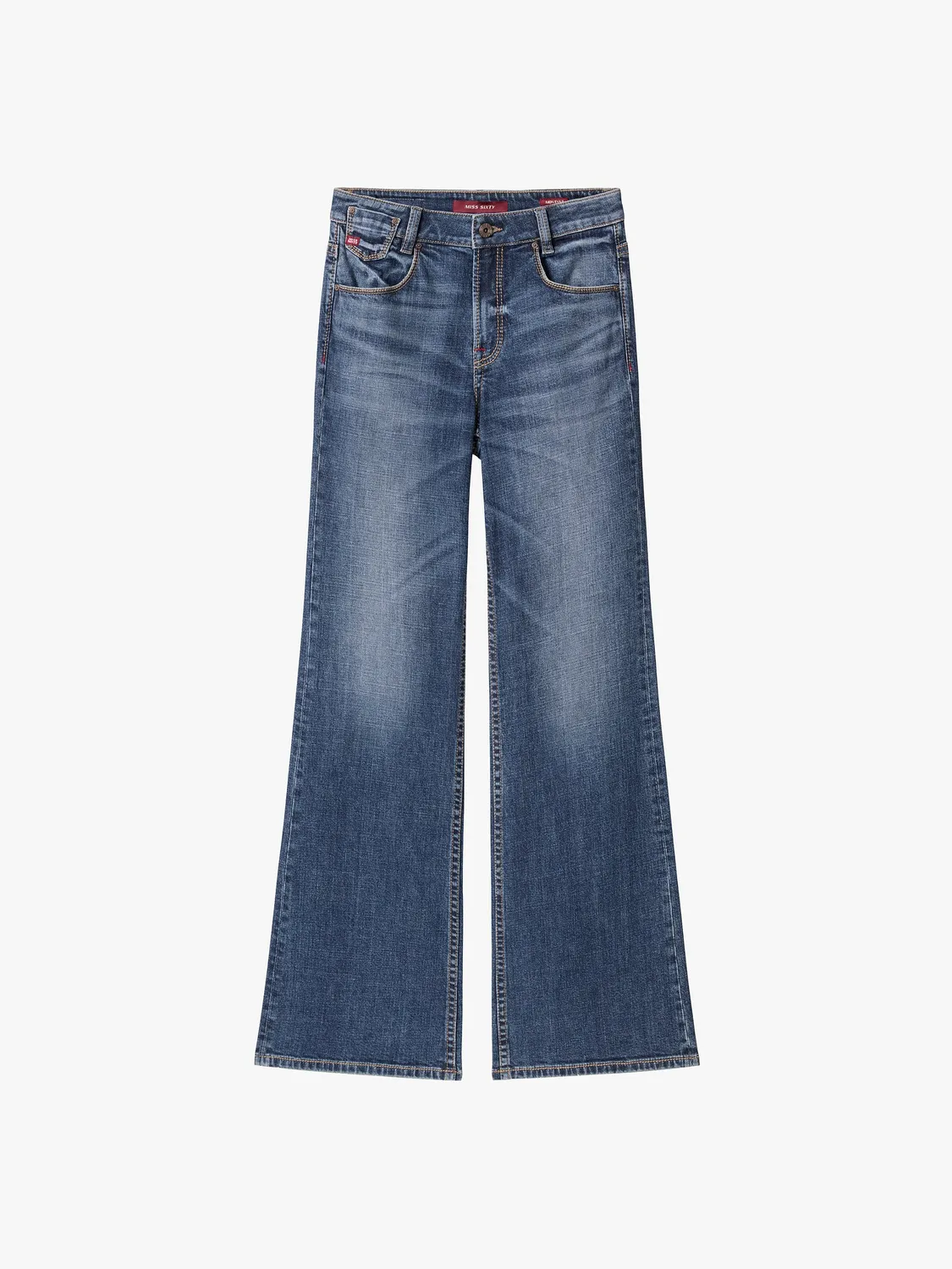 Miss Sixty Montana flare jeans mørkeblå – stretch mellemtalje