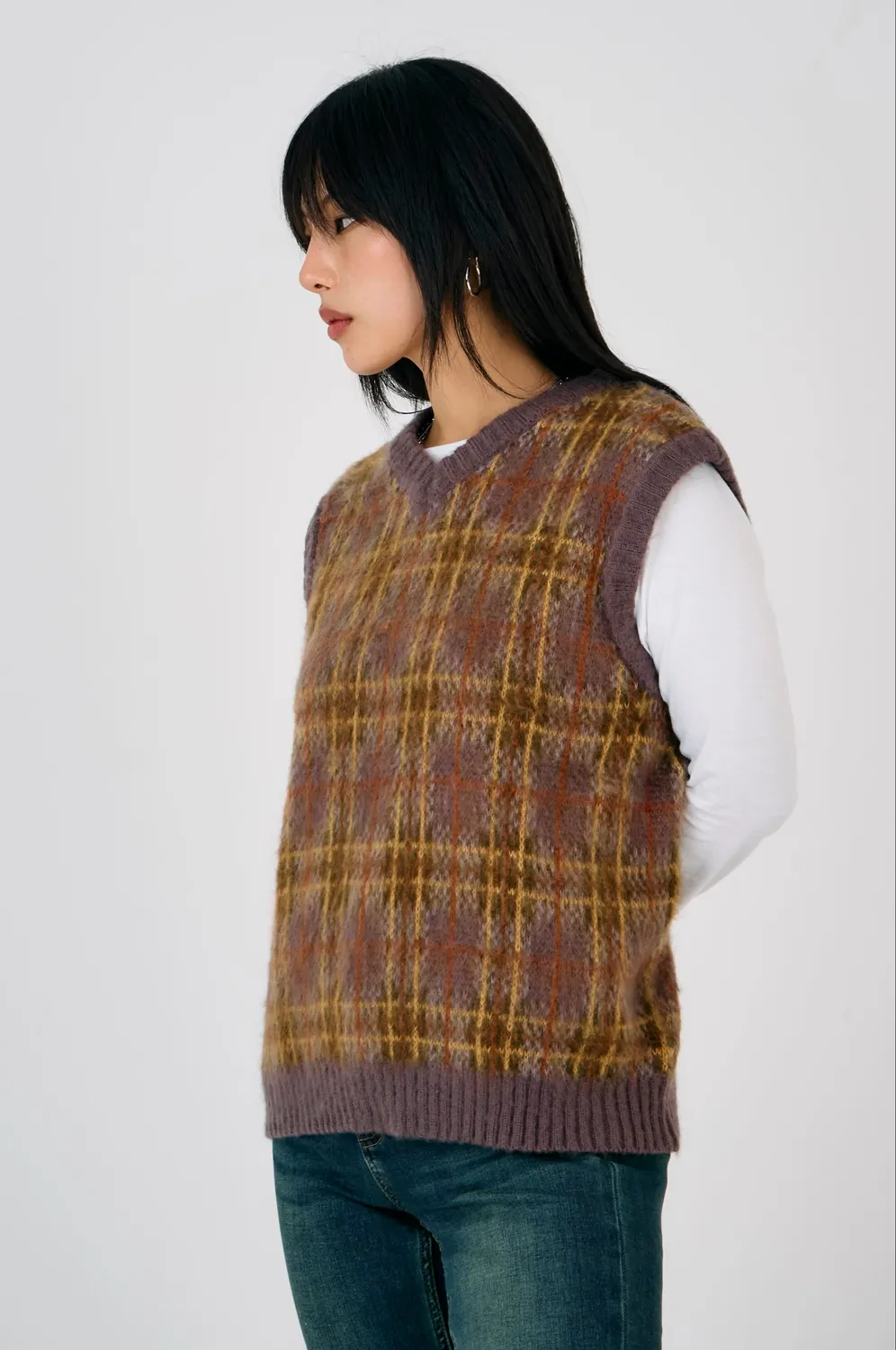 The Ragged Priest Civilian strikvest lilla gul ternet