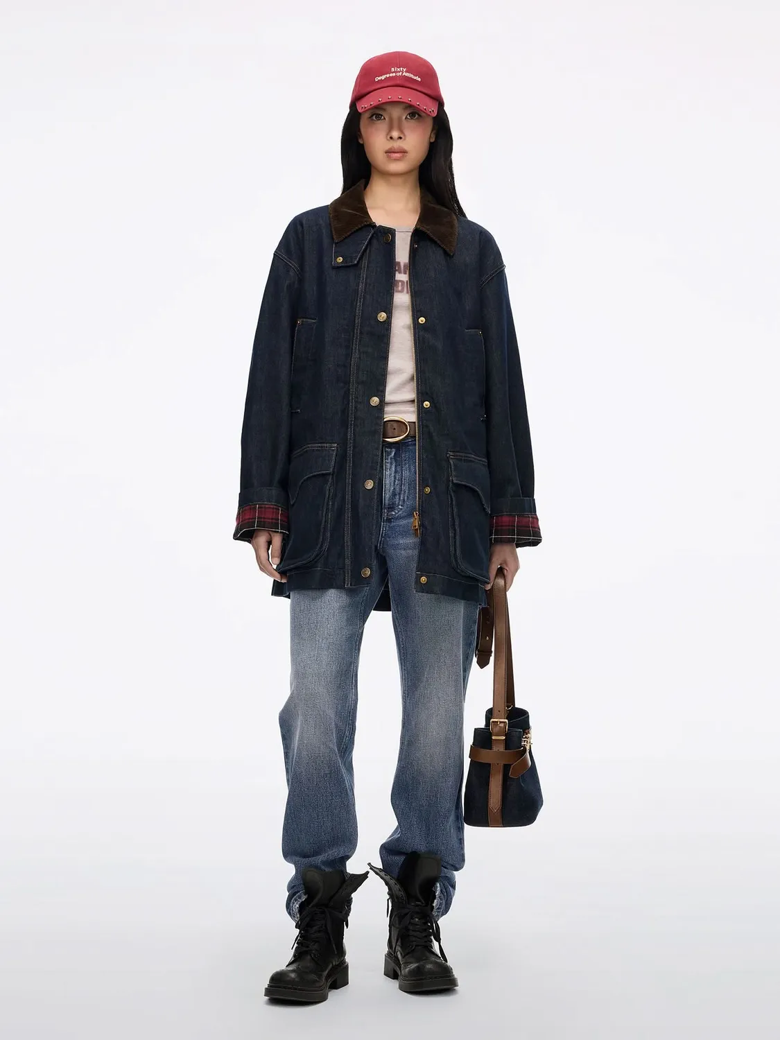 Miss Sixty denimjakke dark blue lommer