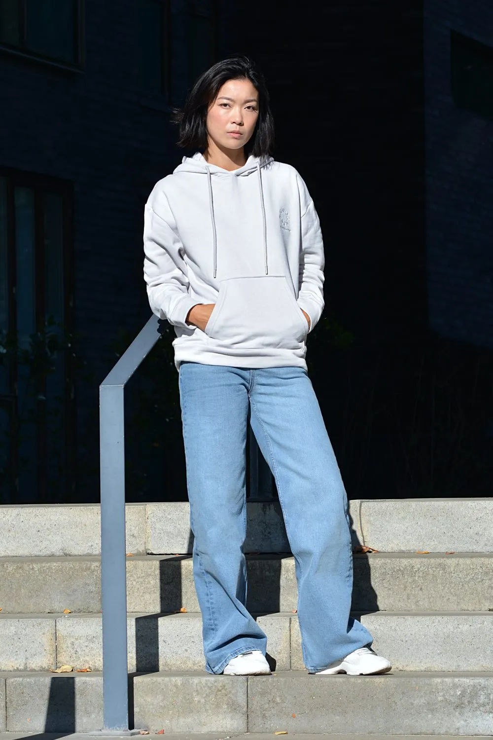 Organsk The Classic Organic hoodie hvid oversize