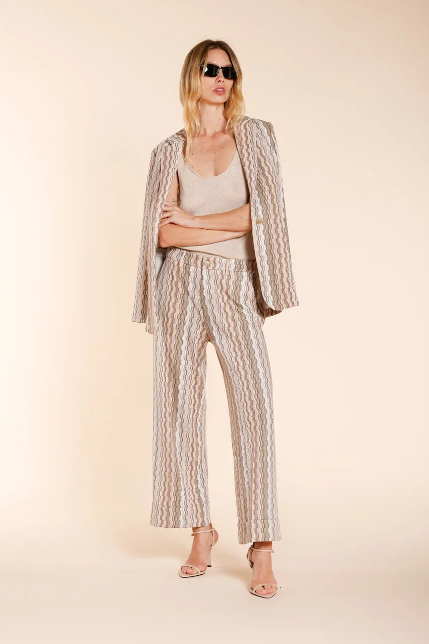 Mason's New York Studio Cropped City chinos beige stribet