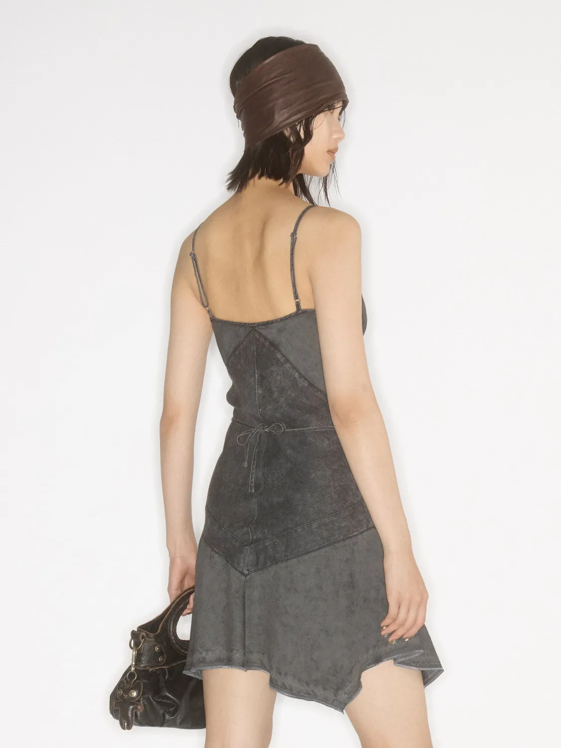 Miss Sixty Denim Cami Dress denimkjole sort bindebælte
