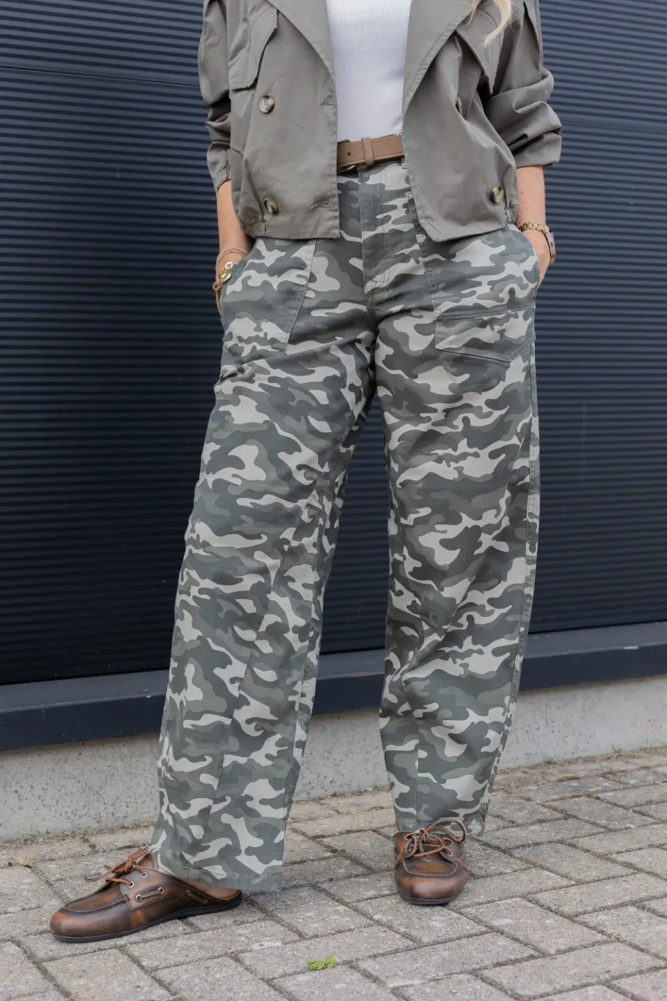 Para Mi Becca Pocket jeans camo barrel