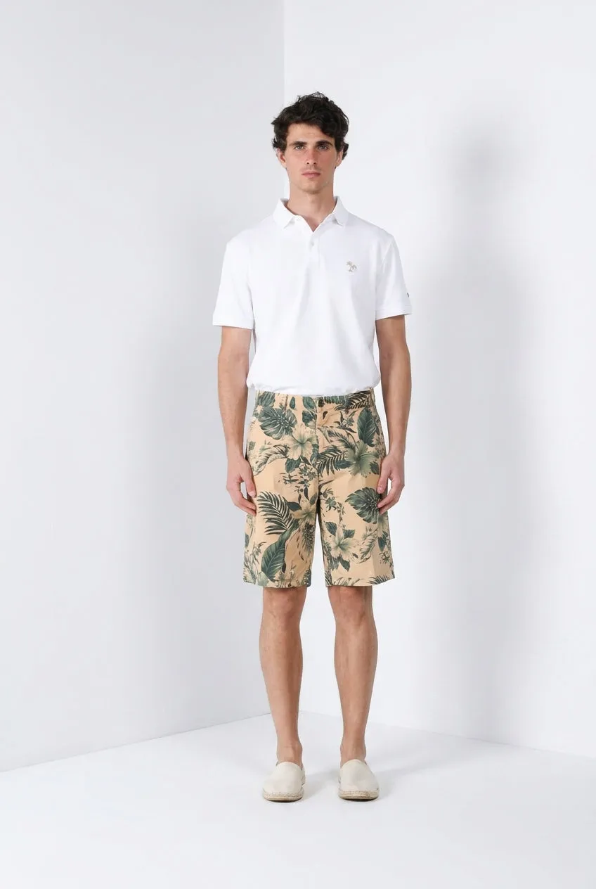 Mason's Leopardi polo hvid bomuld S-XXL