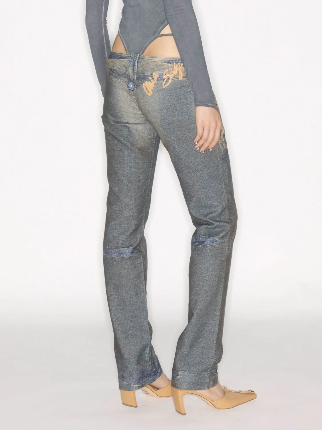 Miss Sixty KNWLS jeans petrol tie-dye lavtalje