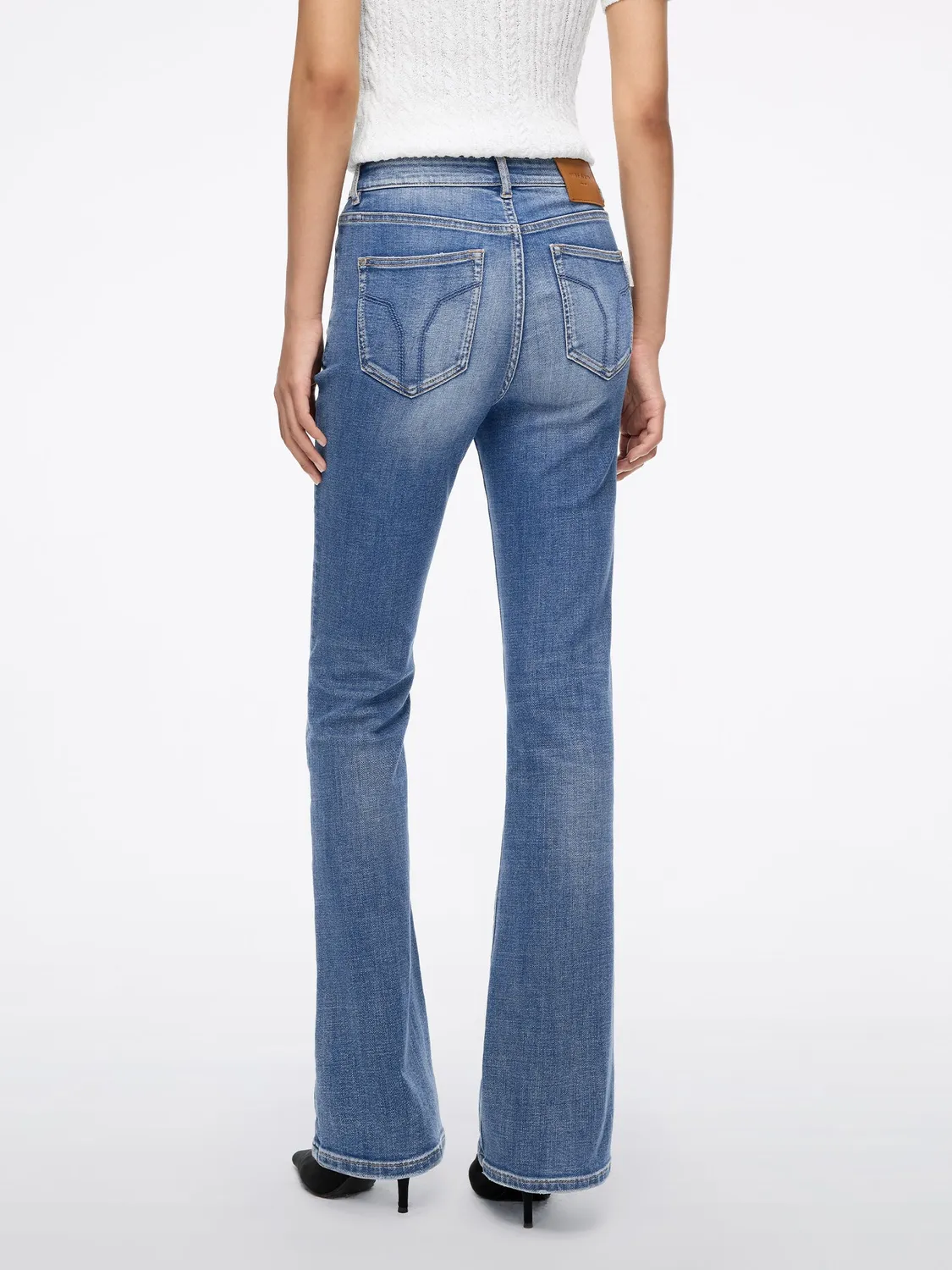Miss Sixty Slim Flare jeans middle blue stretch