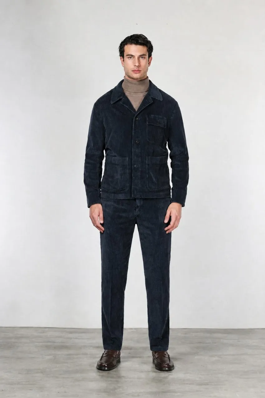 Mason's Work Jacket overshirt midnatsblå fløjl regular