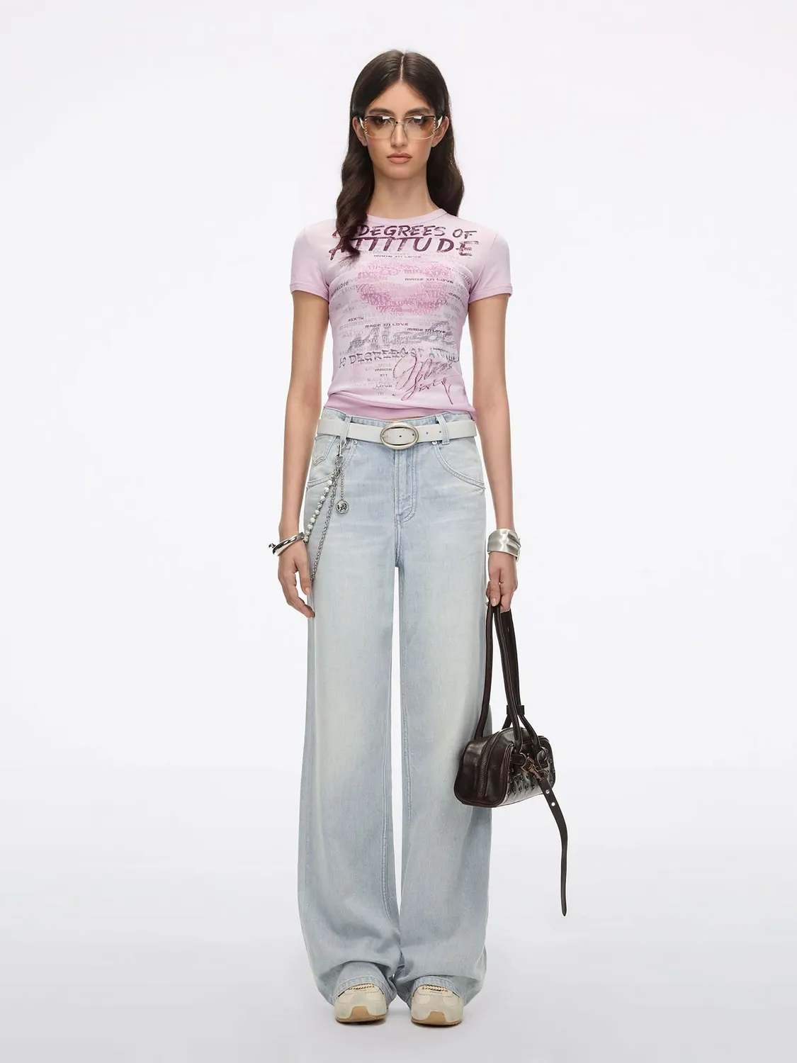 Miss Sixty Anni straight jeans lyseblå hørblanding