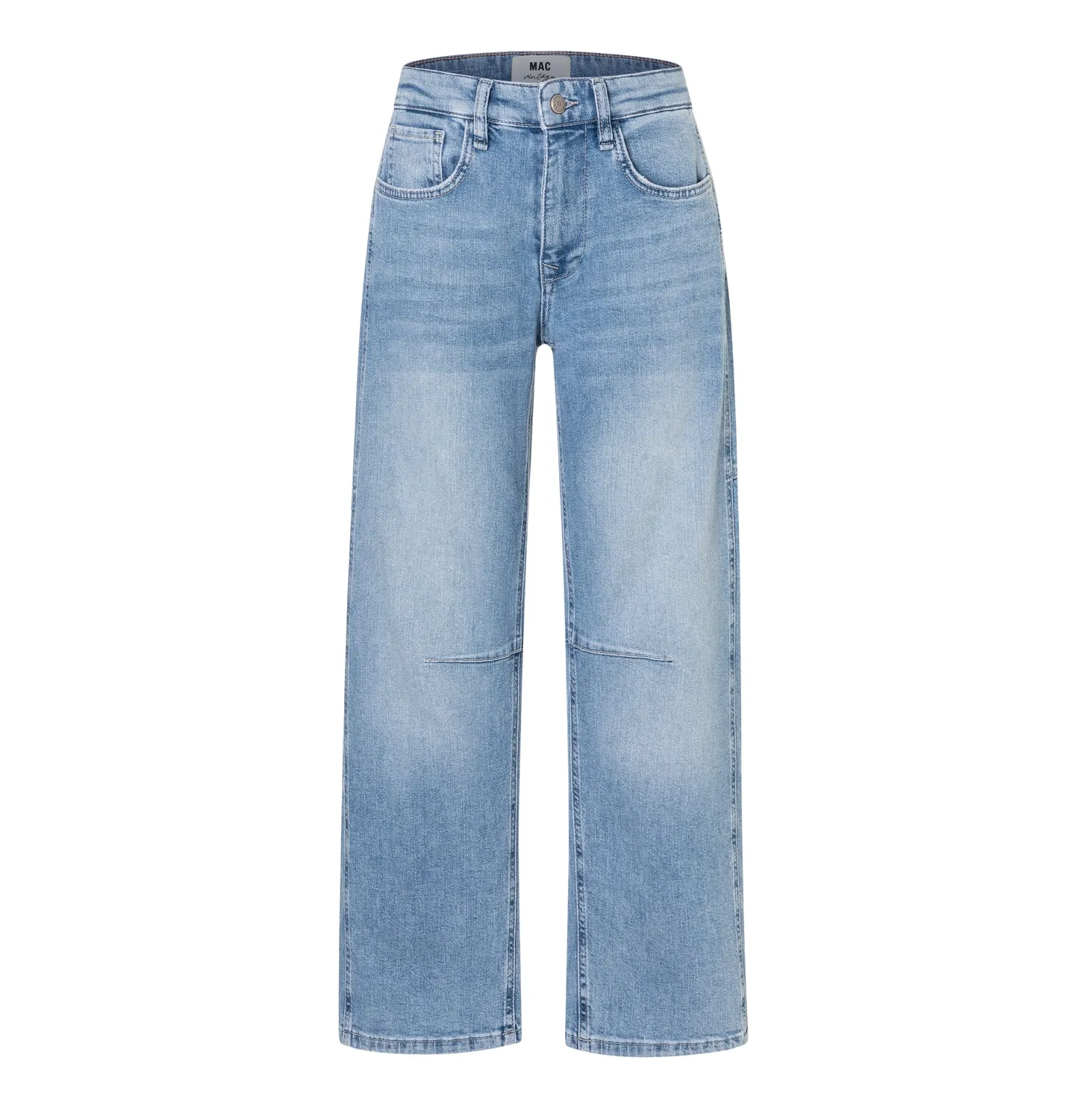 MAC Ohio Barrel jeans mellemblå løs