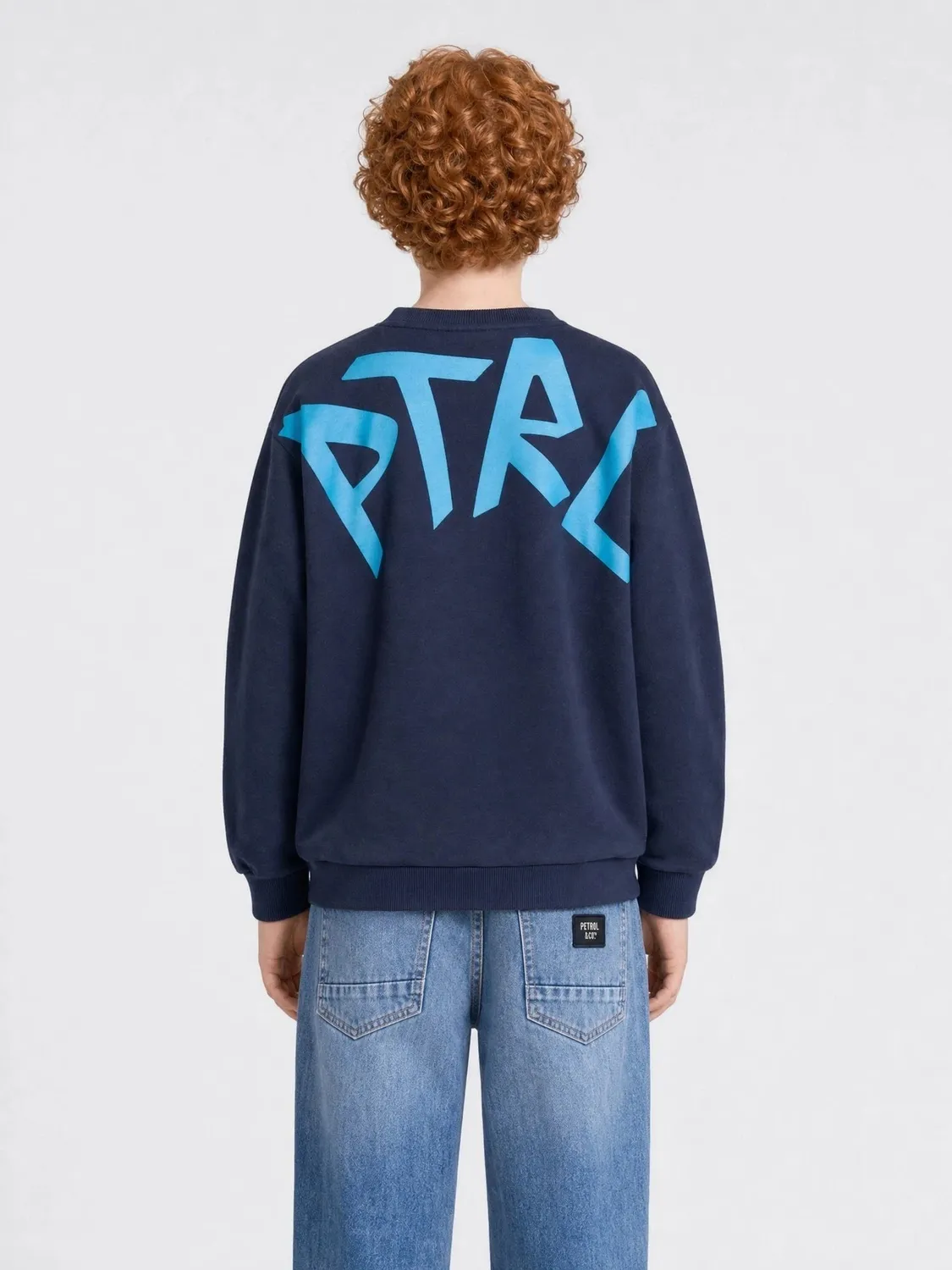 Petrol Industries Steelbrook sweater med print i bomuld