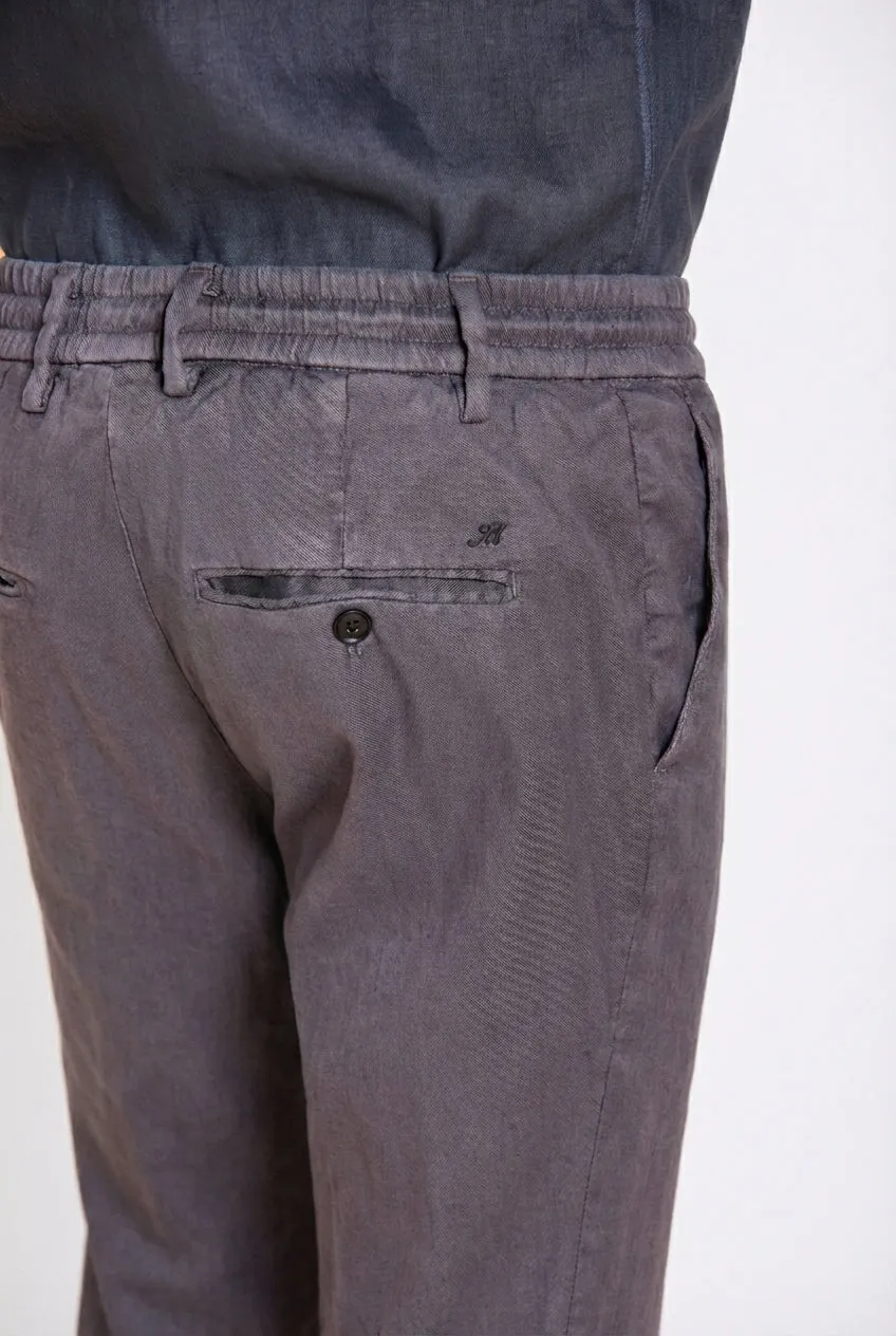 Mason's Milano Jogger chinobukser støvblå hør