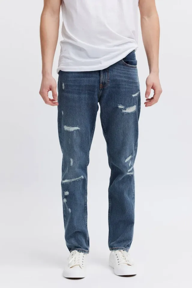 Organsk Atlantic Crisp Air S jeans middelblå ripped