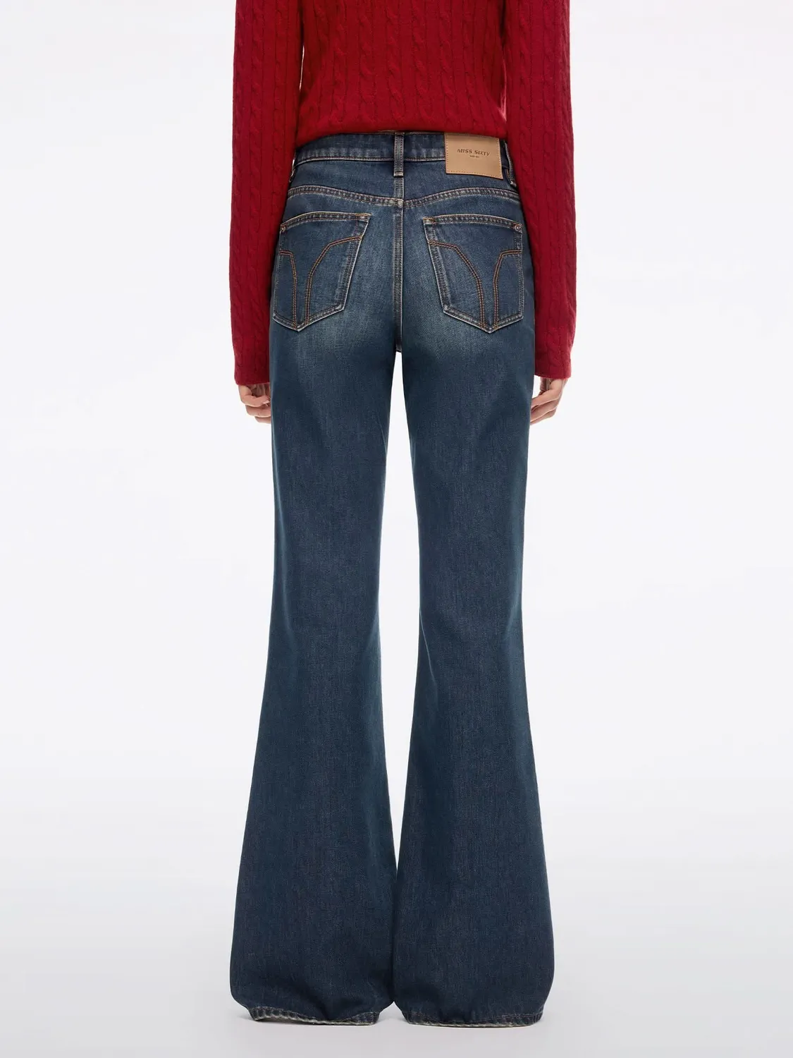 Miss Sixty Flare Jeans flare jeans mørkeblå fast denim