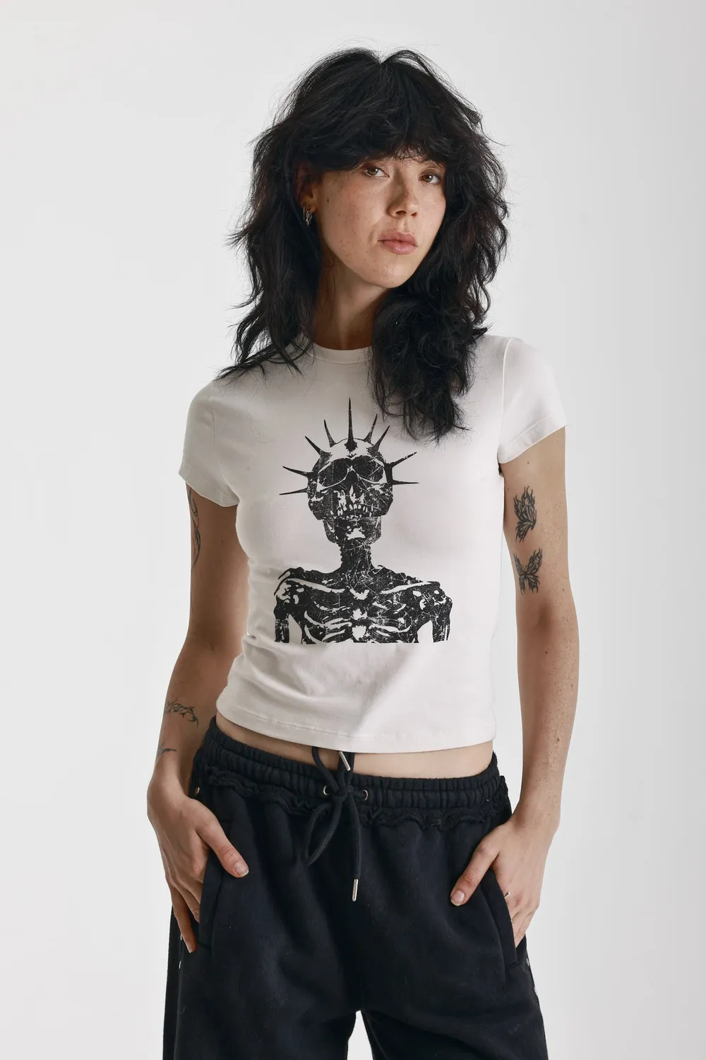 THE RAGGED PRIEST Worship baby t-shirt hvid kranie