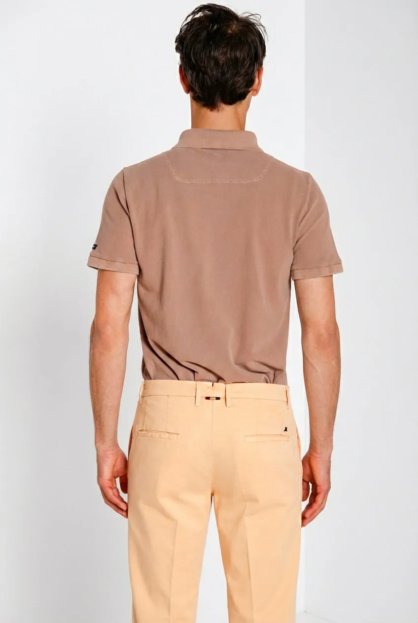 Mason's Leopardi polo terracotta piqué bomuld
