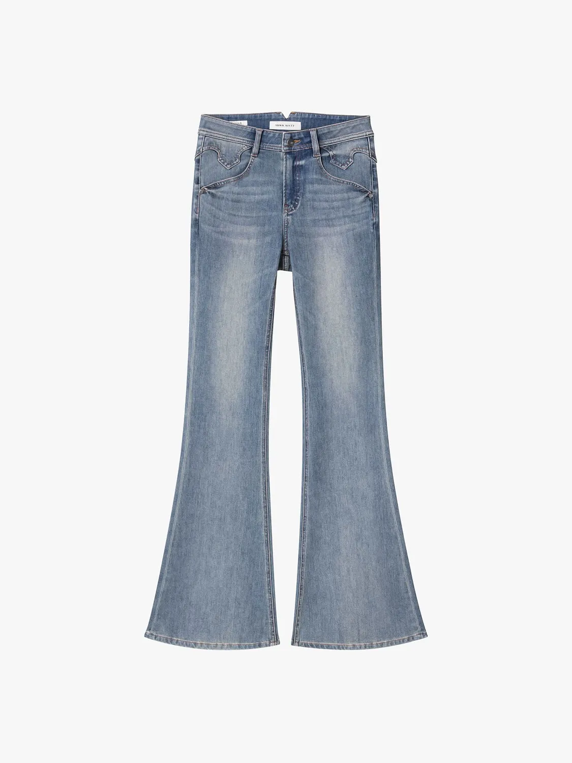 Miss Sixty Bella flare jeans mellemblå stretch