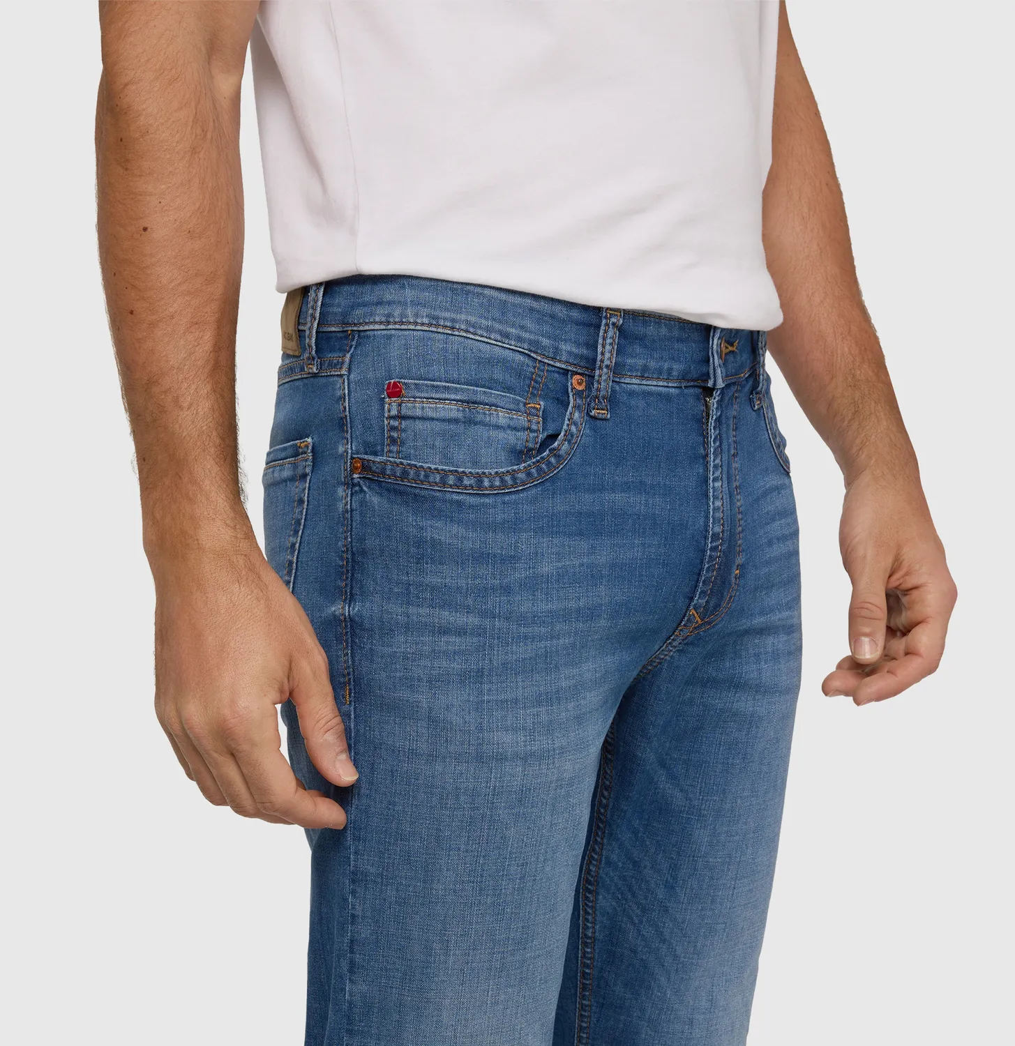 MAC Arne straight jeans mellemblå vintage stretch