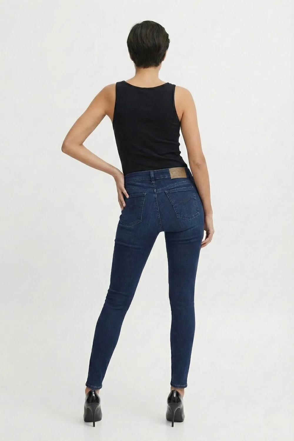 Organsk Breeze Spring Rain slim fit jeans dybblå indigo