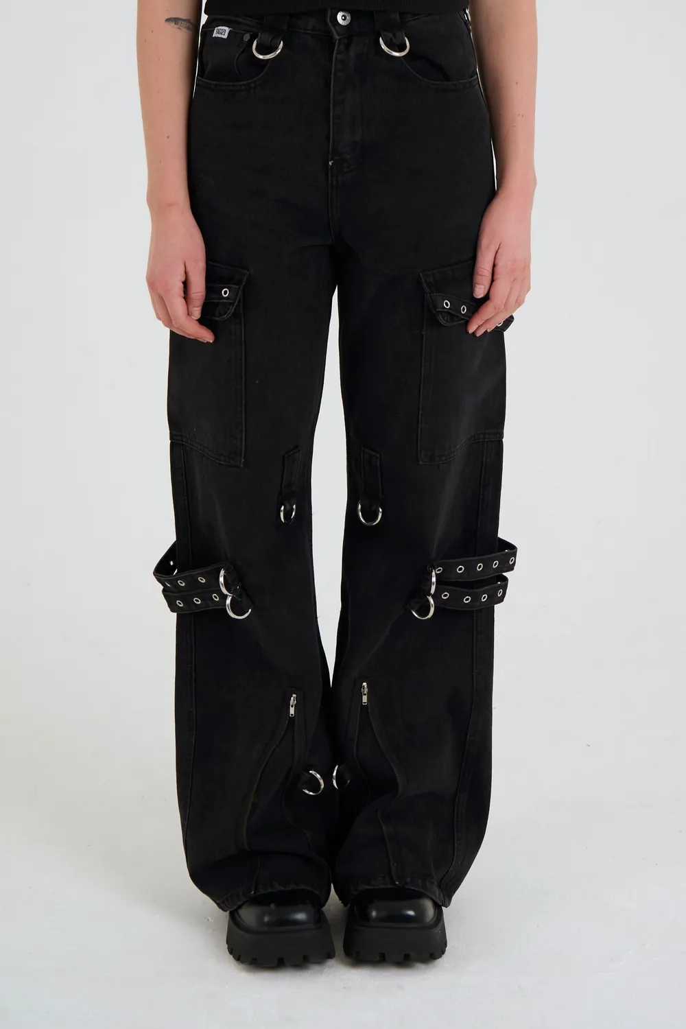 The Ragged Priest Bondage Baggy Hardware jeans sort