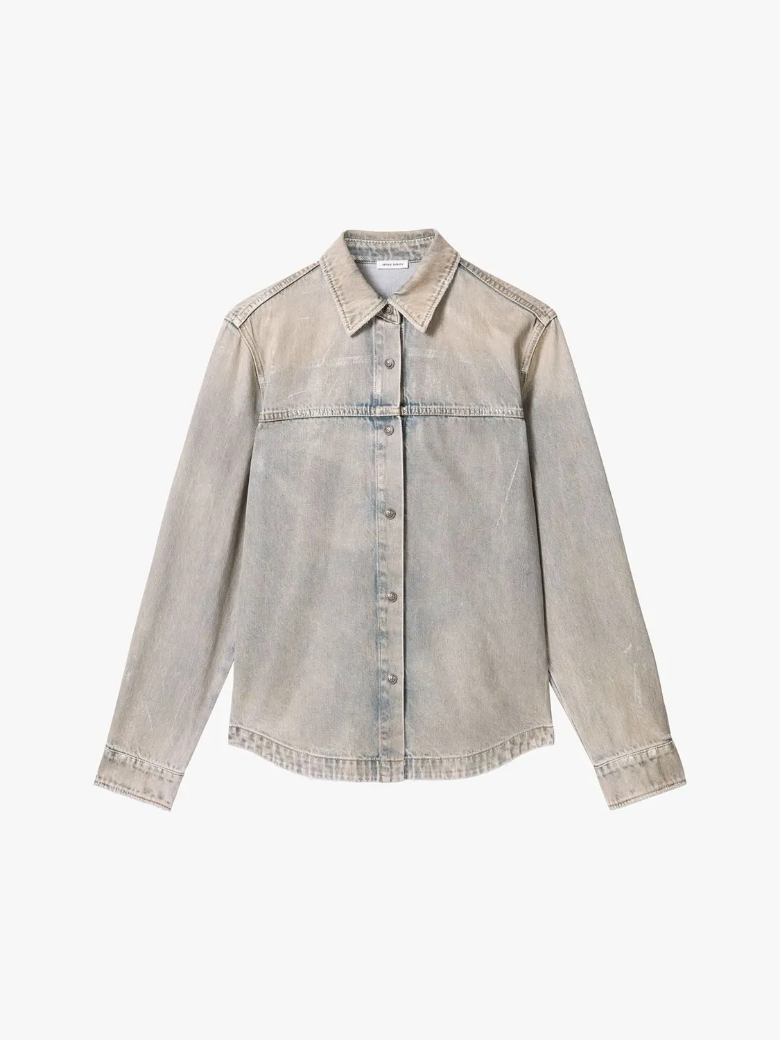 Miss Sixty Angel denimskjorte blå med nitter lange ærmer