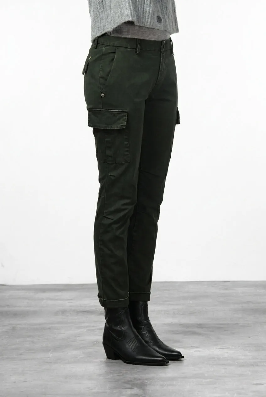 Mason's Chile City cargobukser mørkegrøn slim fit