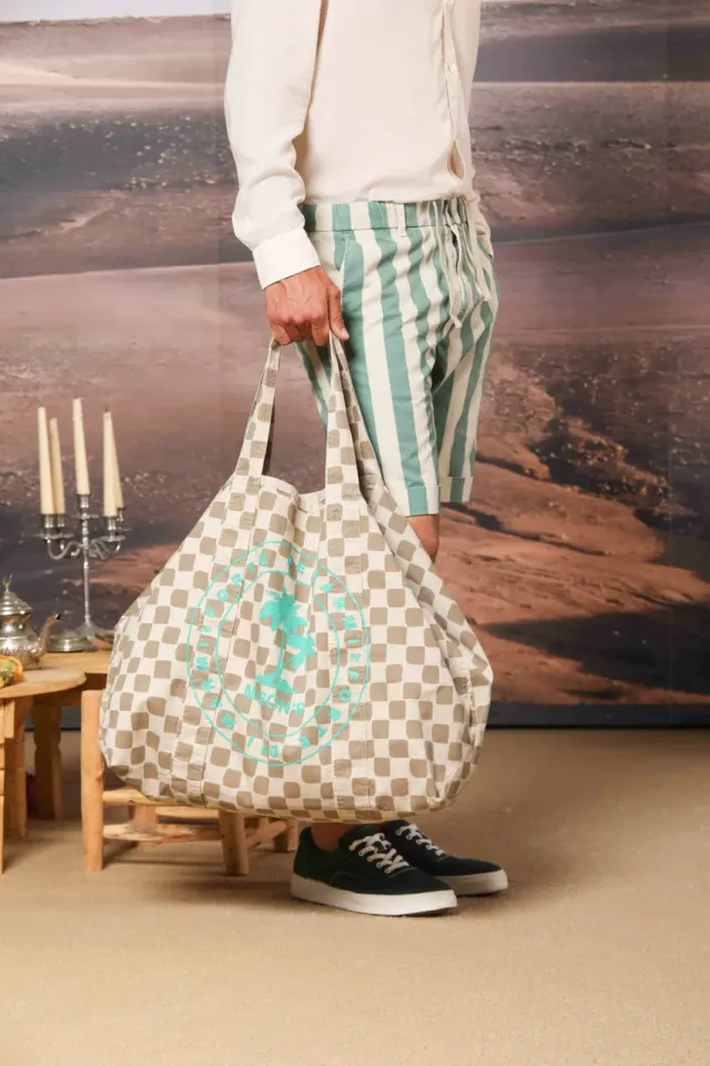 Mason's FDM tote bomuld beige ternet