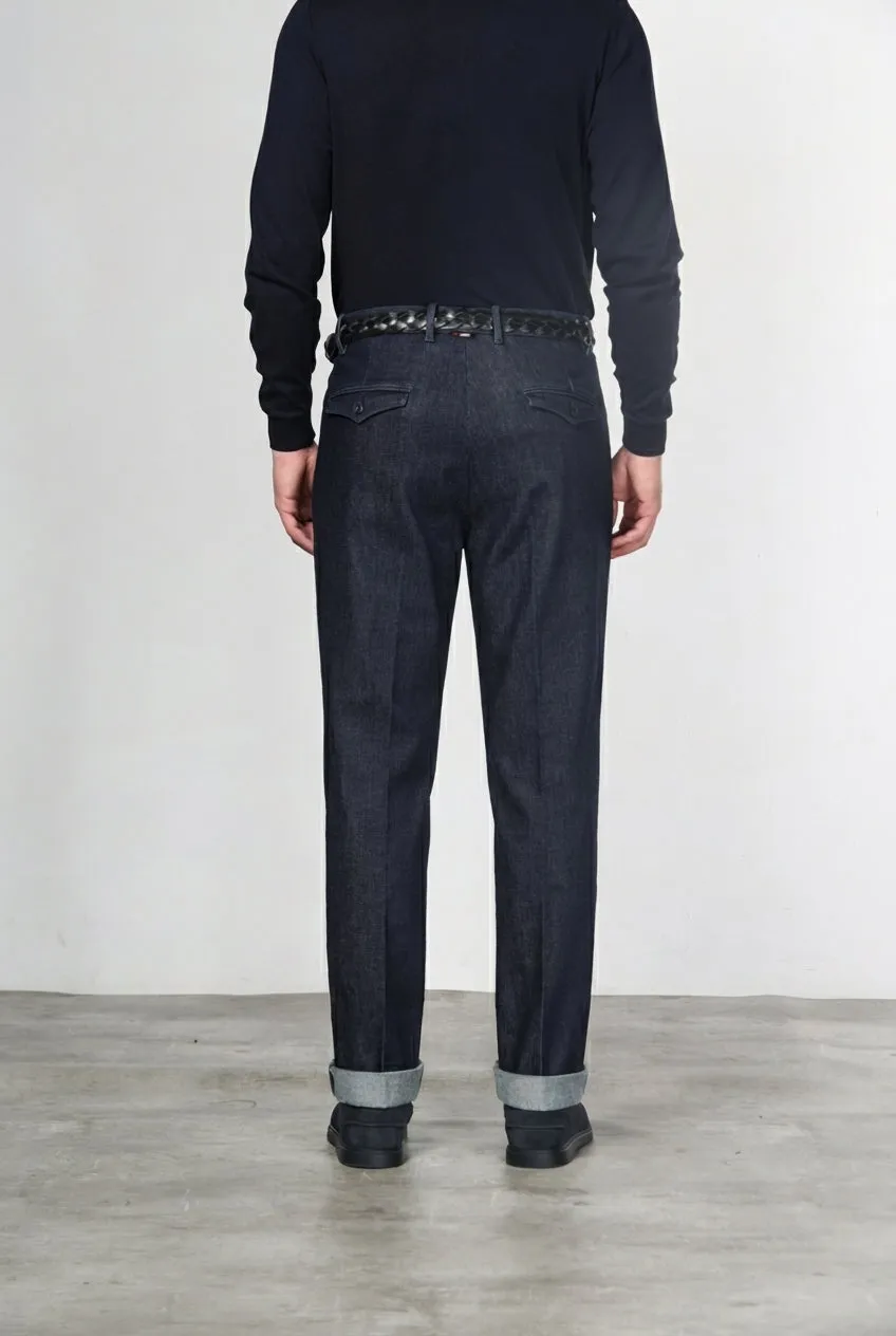 Mason's Pinces chinos navy relaxed denim