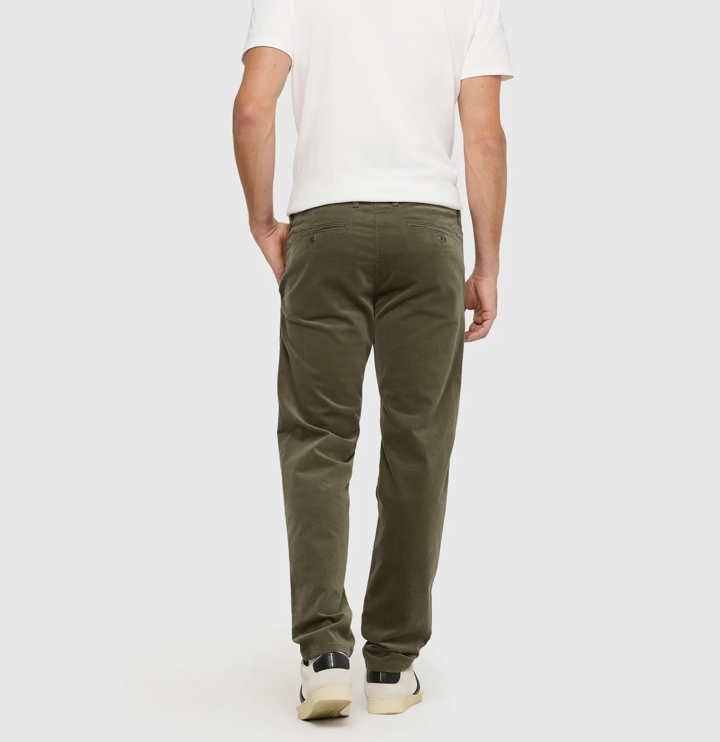 MAC Driver Pants fløjl grøn regular fit
