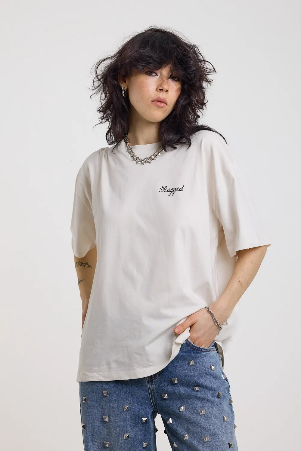 The Ragged Priest Sweetheart t-shirt off-white oversize