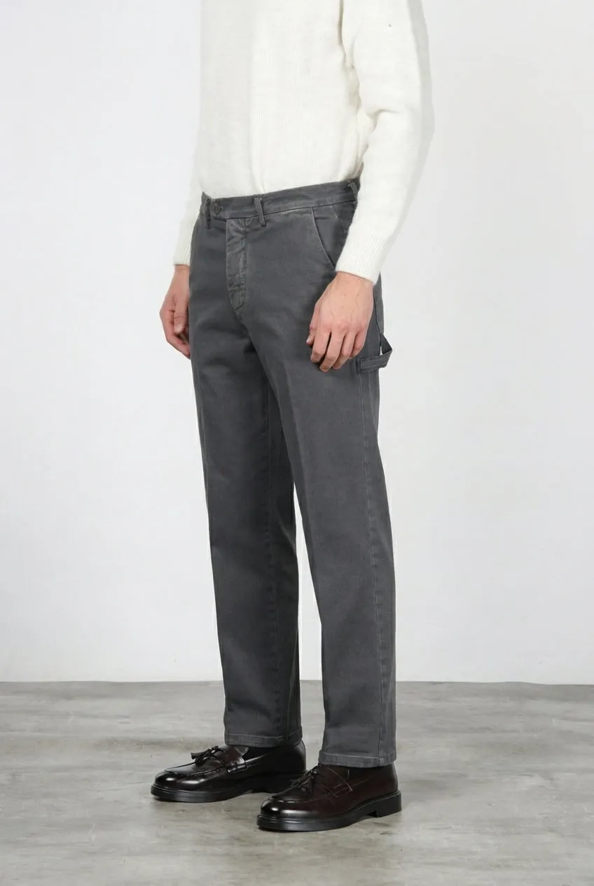 Mason's Square Work chinos grå relaxed fit stretch