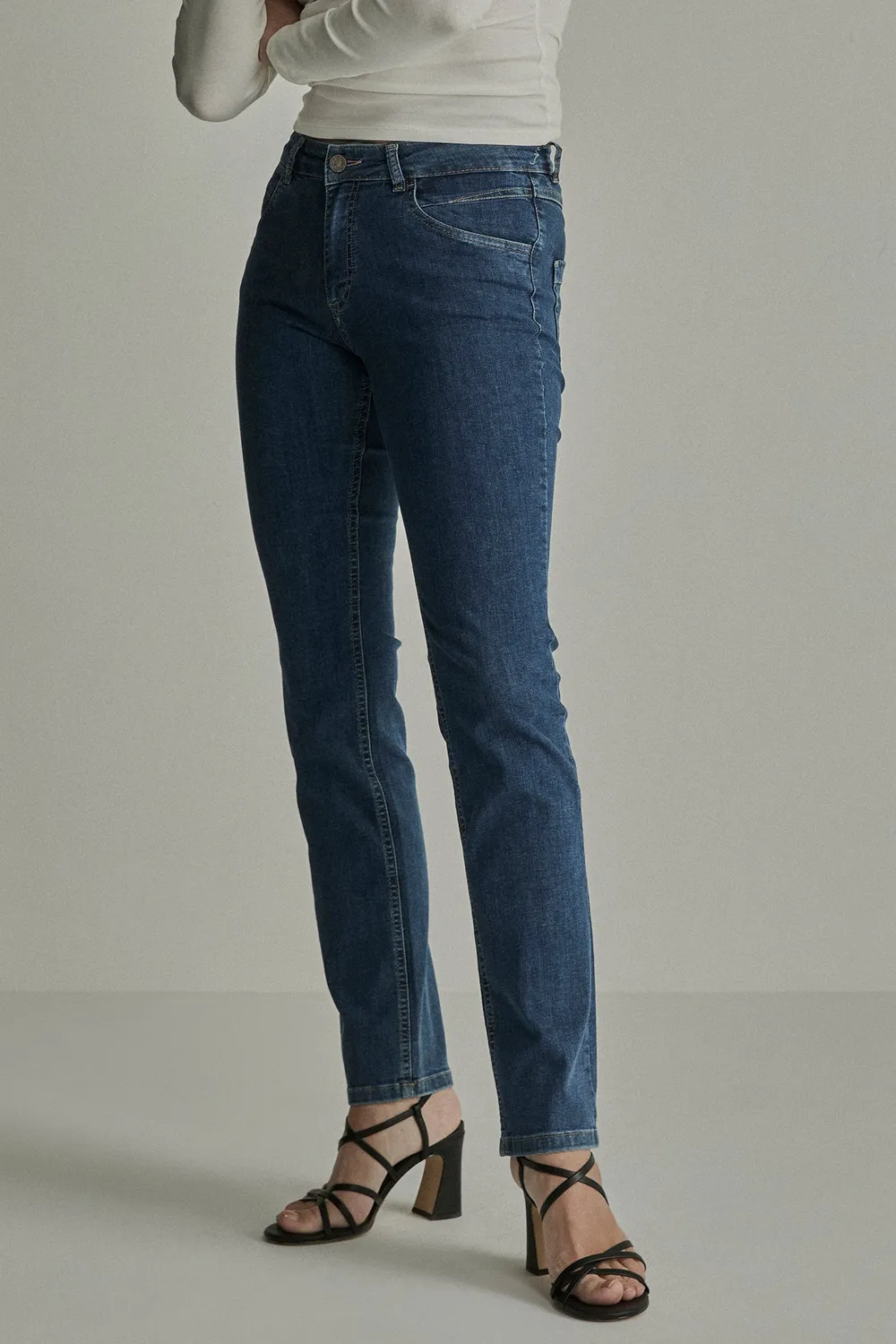 Para Mi Jeans Angie jeans Medium Blue høj talje slim