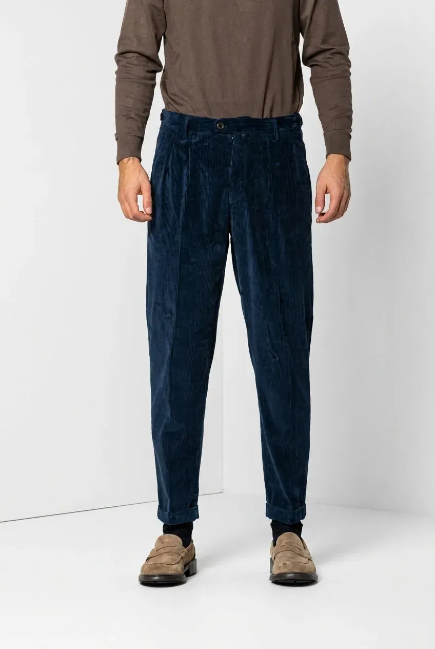 Mason's Don Johnson 2 Pinces chinos fløjl navy carrot