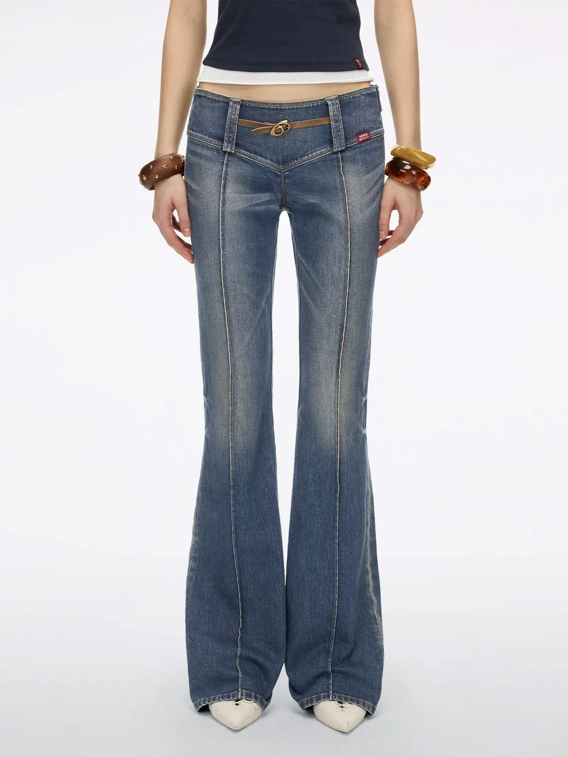 Miss Sixty 6M1JJ38900F89 flare jeans blå stretch