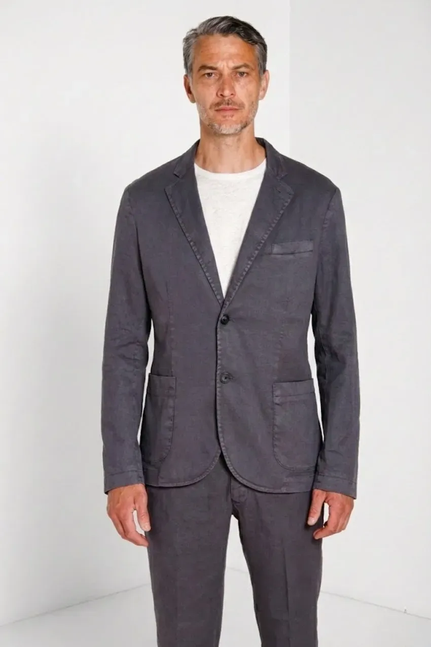 Mason's Da Vinci blazer lyseblå hørbomuld