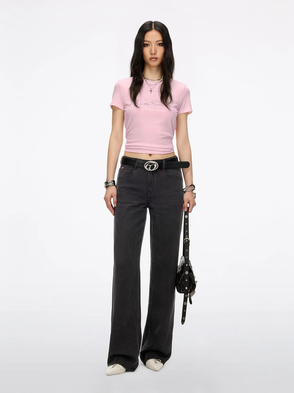 Miss Sixty Anni mid rise straight jeans black fog