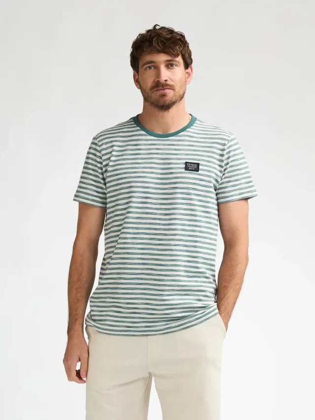 Petrol Industries Ceniza T-shirt stribet stretch regular
