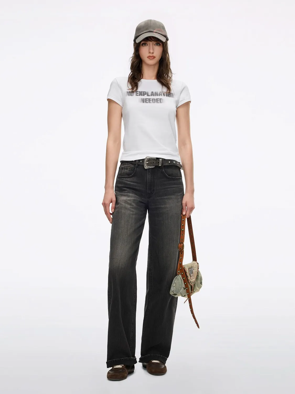 Miss Sixty Slogan Print T-shirt hvid relaxed