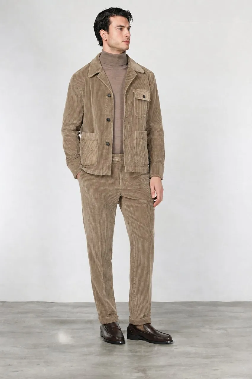 Mason's Paris chino bukser taupe fløjl carrot fit