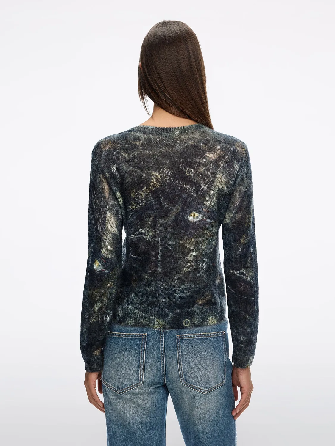 Miss Sixty Print Strik mørkeblå mohair