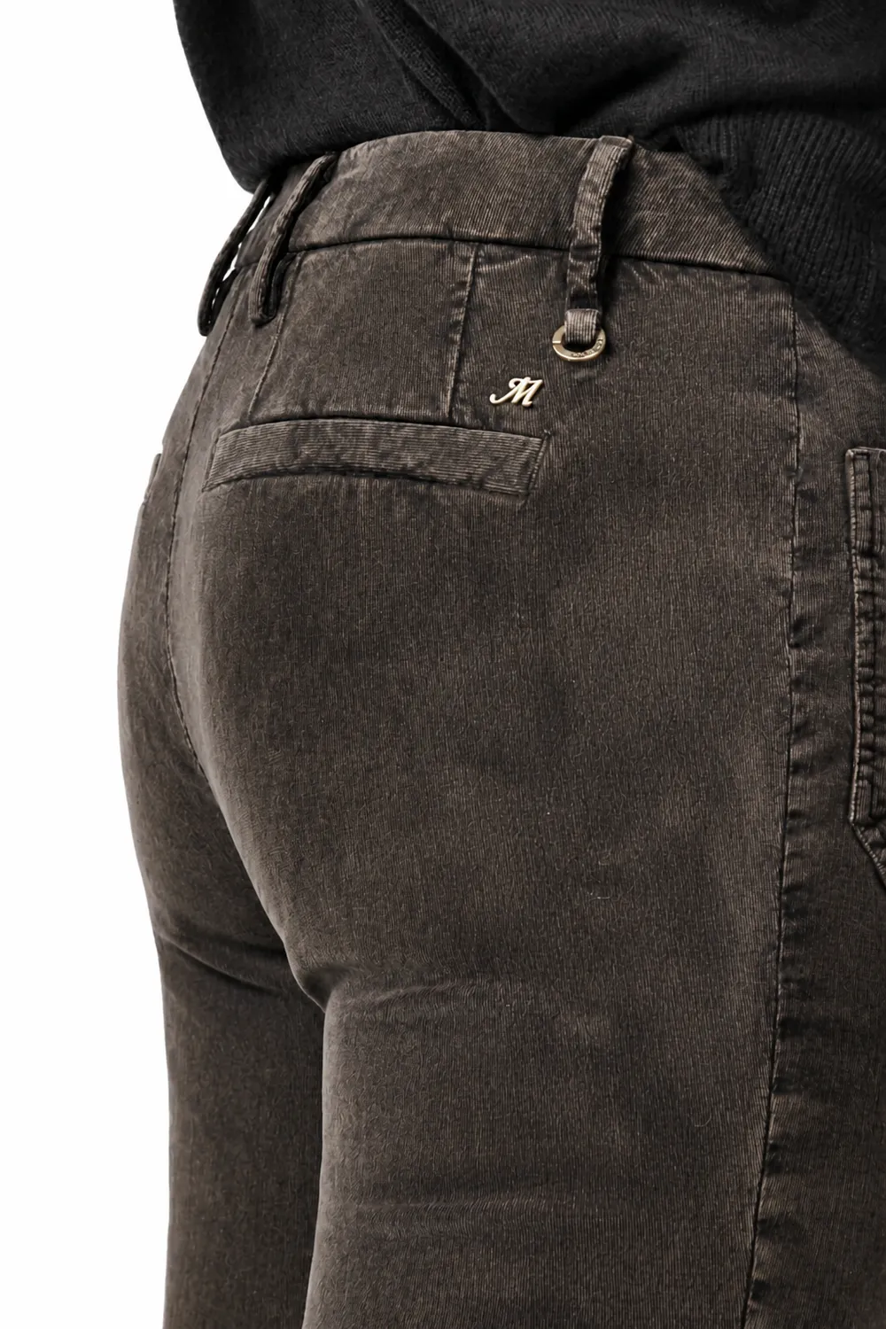 Mason's New York Flare chino bukser mørkebrun fløjl slim