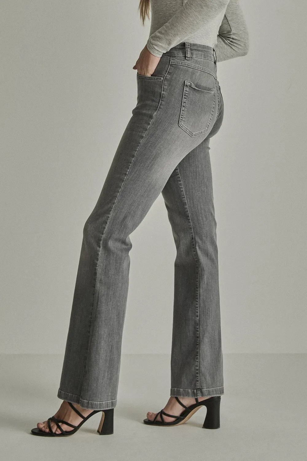 Para Mi Eve jeans Grey Used wide høj talje