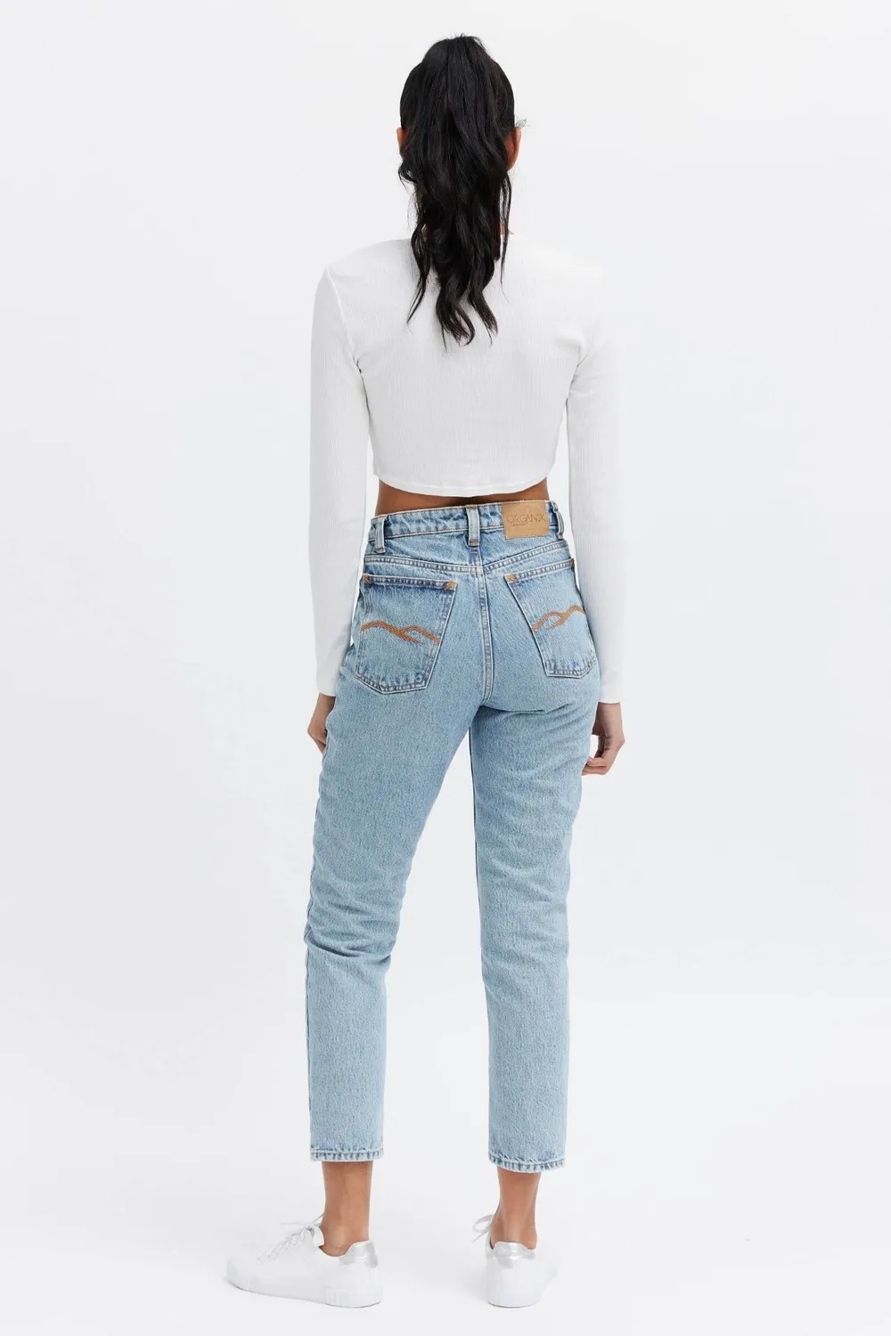 Organsk Oxygen Shorty Raw Rebellion jeans længde 27 cropped