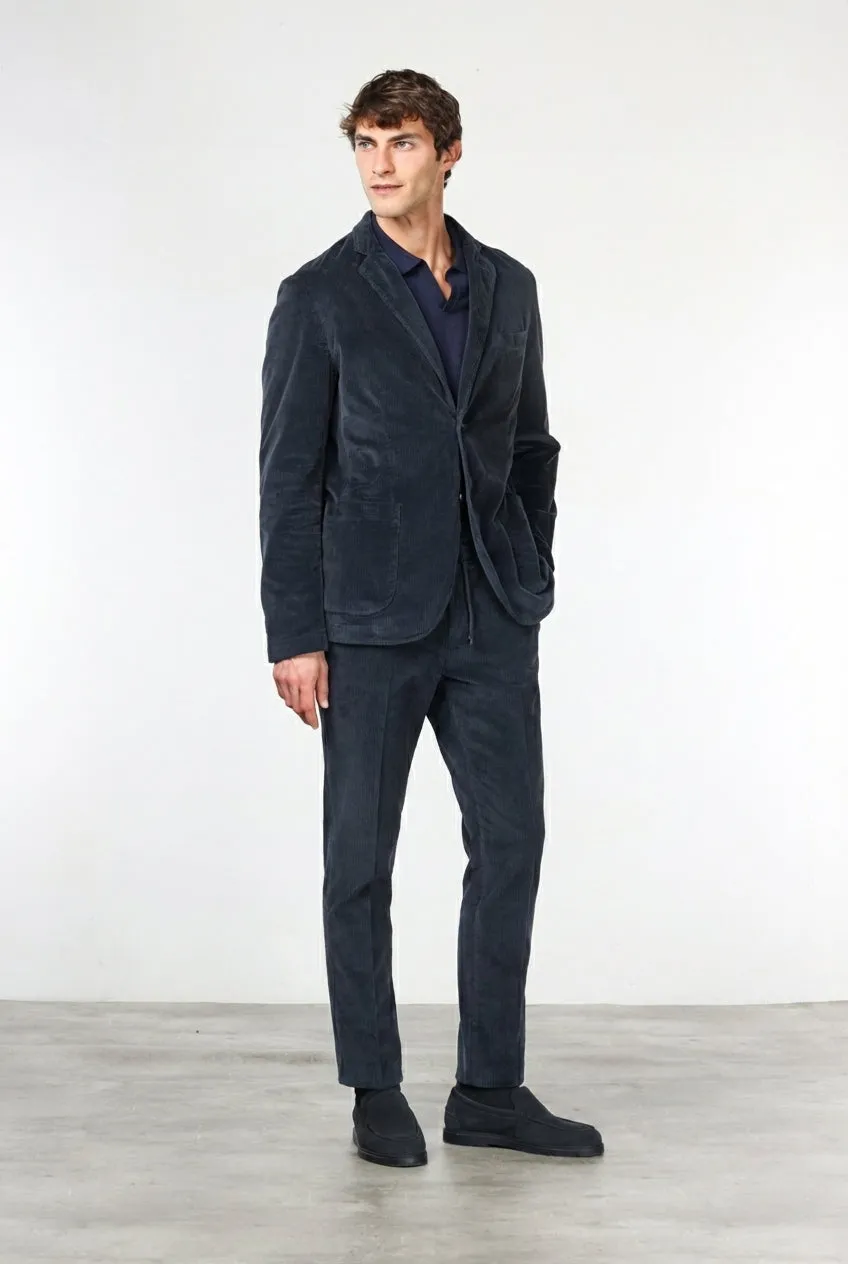 Mason's Milano Jogger chino natblå fløjl extra slim